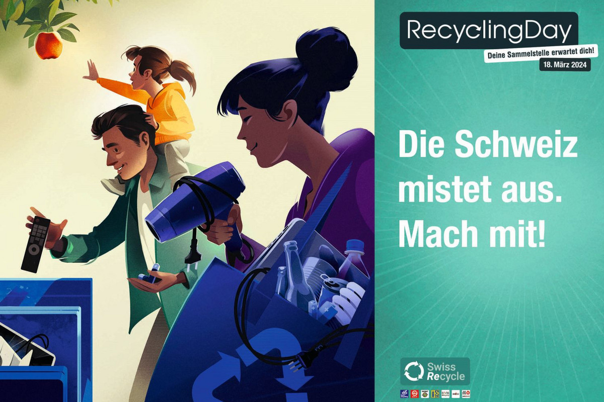 Werbeplakat Recycling Day Schweiz 2024.